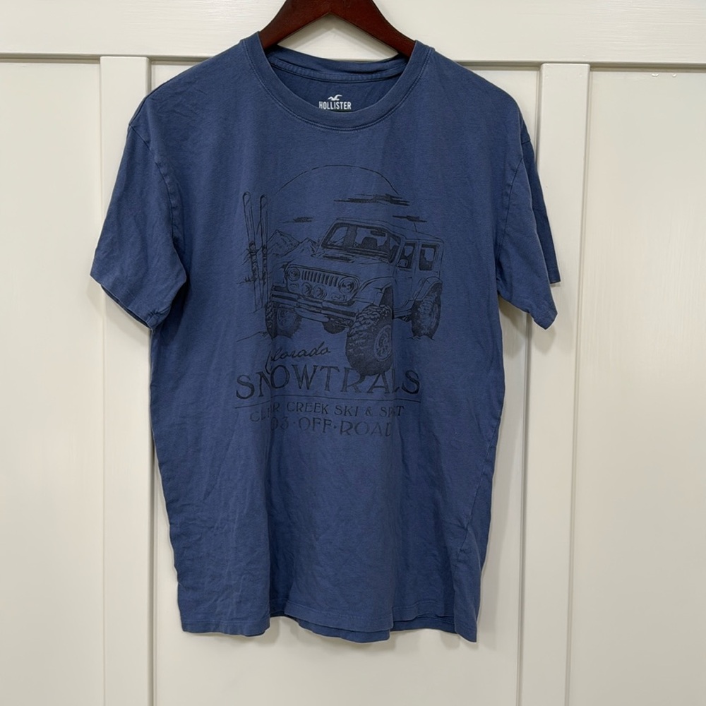 Hollister Guys Sz S T-Shirt Jeep-Colorado Snow Trails